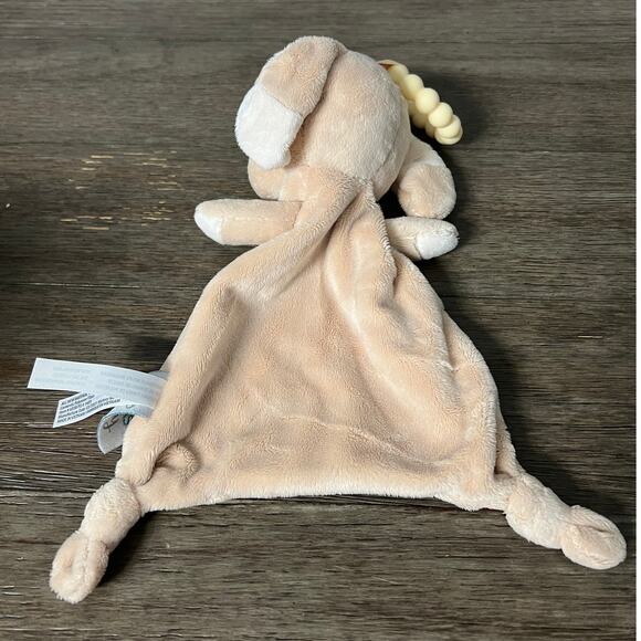 Douglas Baby Auggie Cream Puppy Lovey with Teether Ring - Picture 3 of 6